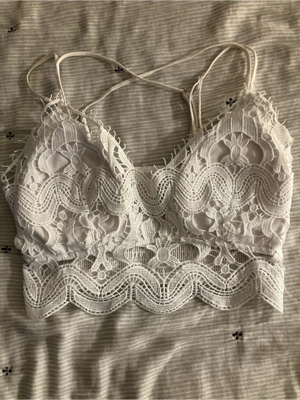 Cute Coquette White Lace Bralette
